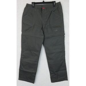Womens The North Face Andesite Pant Size L Gray Hiking Zip Off Convertable Short